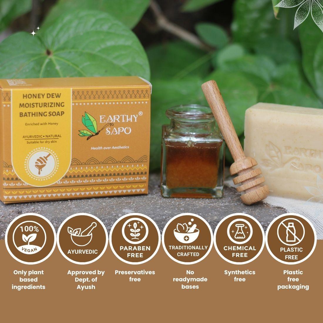 Honey Dew Moisturizing Bathing Soap, 100g